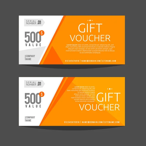 Gift Voucher Template — Stock Vector