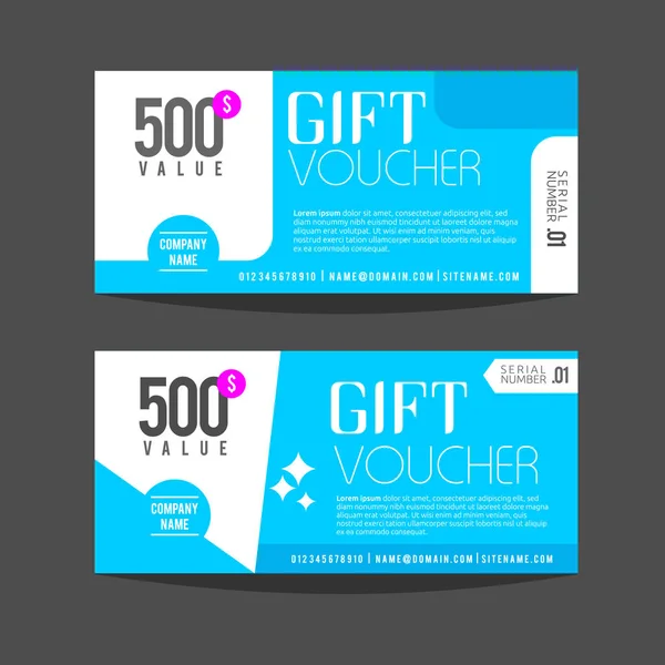 Gift Voucher Template — Stock Vector