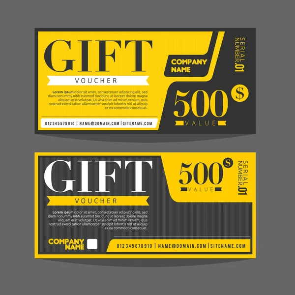 Gift Voucher Template — Stock Vector