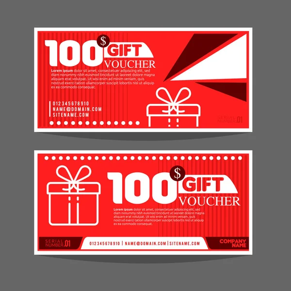 Gift Voucher Template — Stock Vector