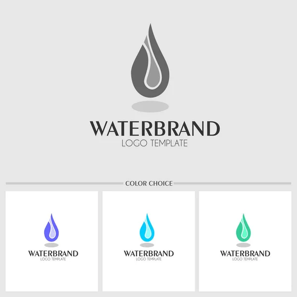 Plantilla de logotipo de agua — Vector de stock