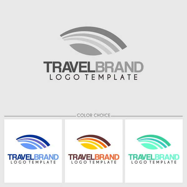 Travel brand logo template — Stock Vector