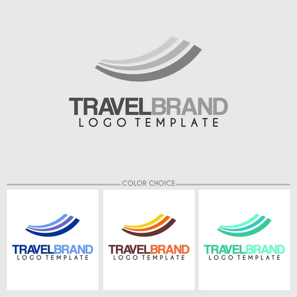 Modelo de logotipo da marca de viagem — Vetor de Stock