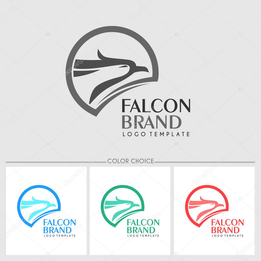 Falcon Brand logo template. Vector illustration.