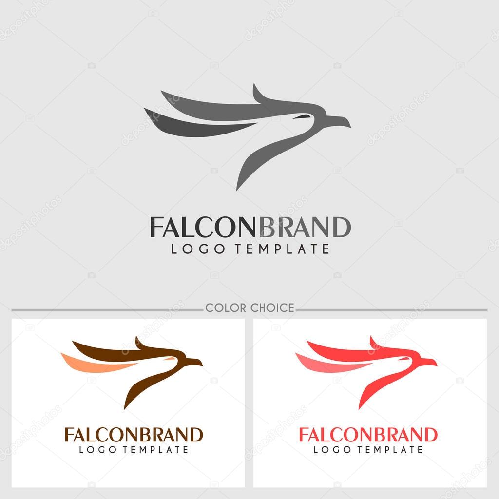Falcon Brand logo template. Vector illustration.