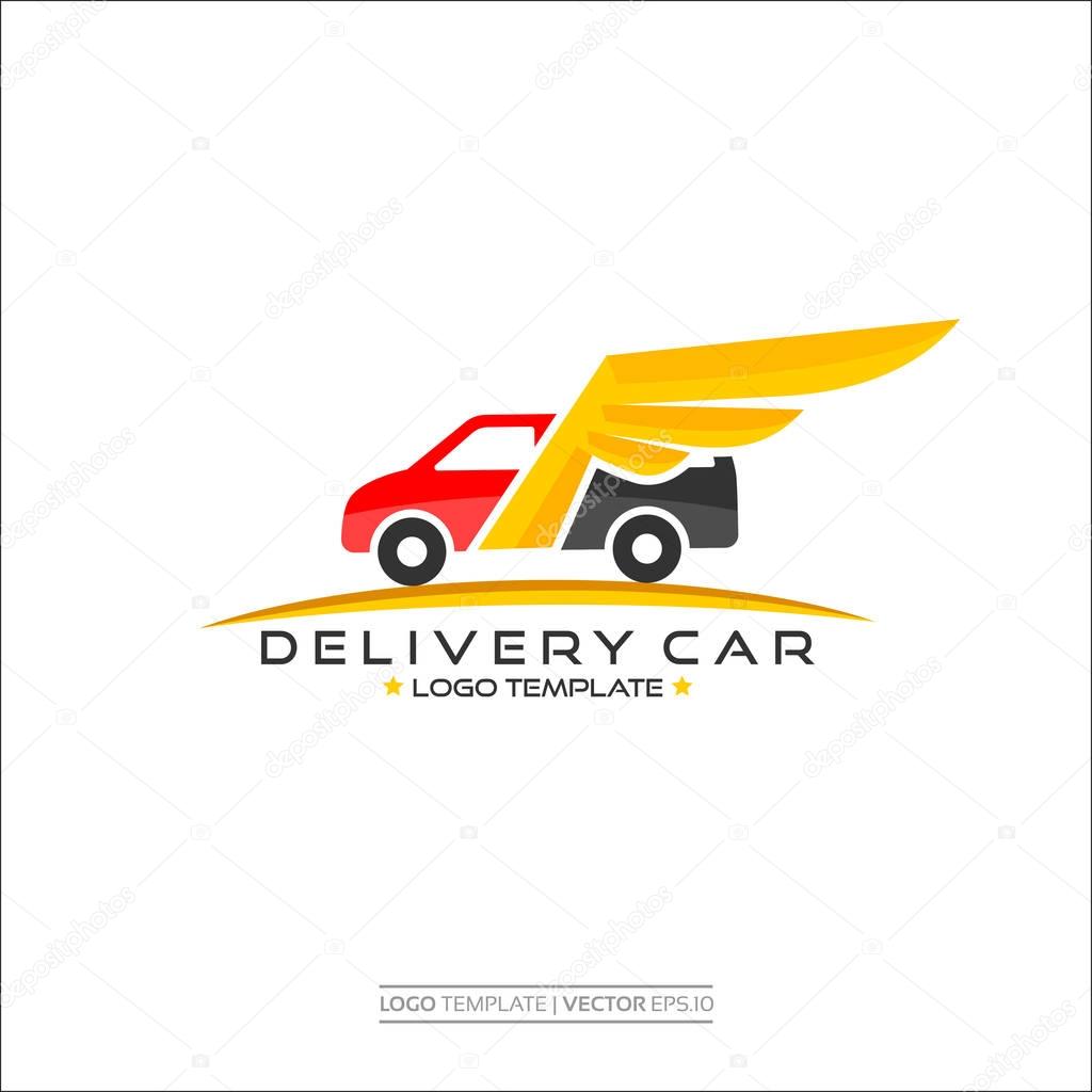 Delivery Car Logo Template. Vector.