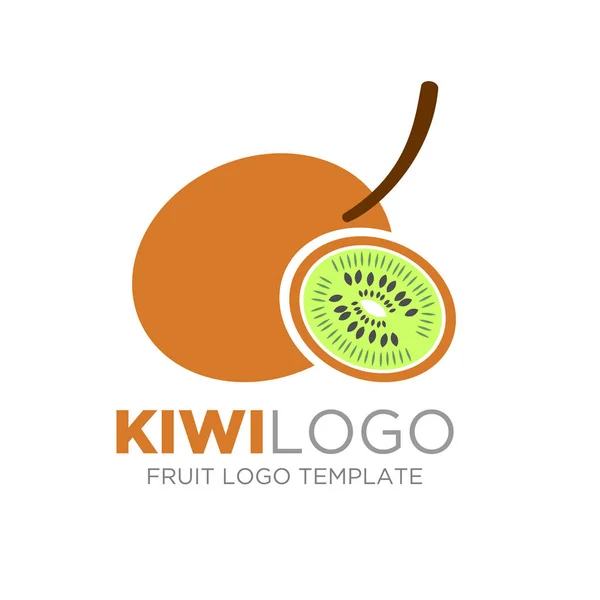 Desain logo Kiwi - Stok Vektor