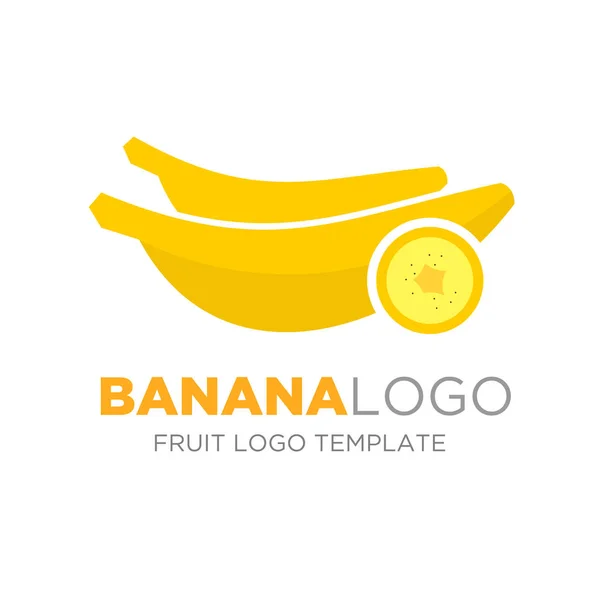 Банан фрукти логотип — стоковий вектор