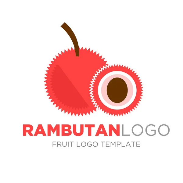 Desain logo Rambutan - Stok Vektor