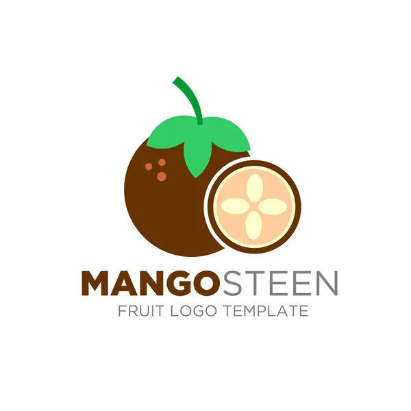 Logo Mangostino Ilustración — Vector de stock