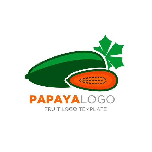 Papaya logo ontwerp — Stockvector