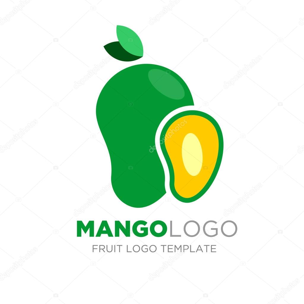 Mango logo Vector Design. Fruit logo template you can use for product, Restaurant and food logo. Vector Illustration.