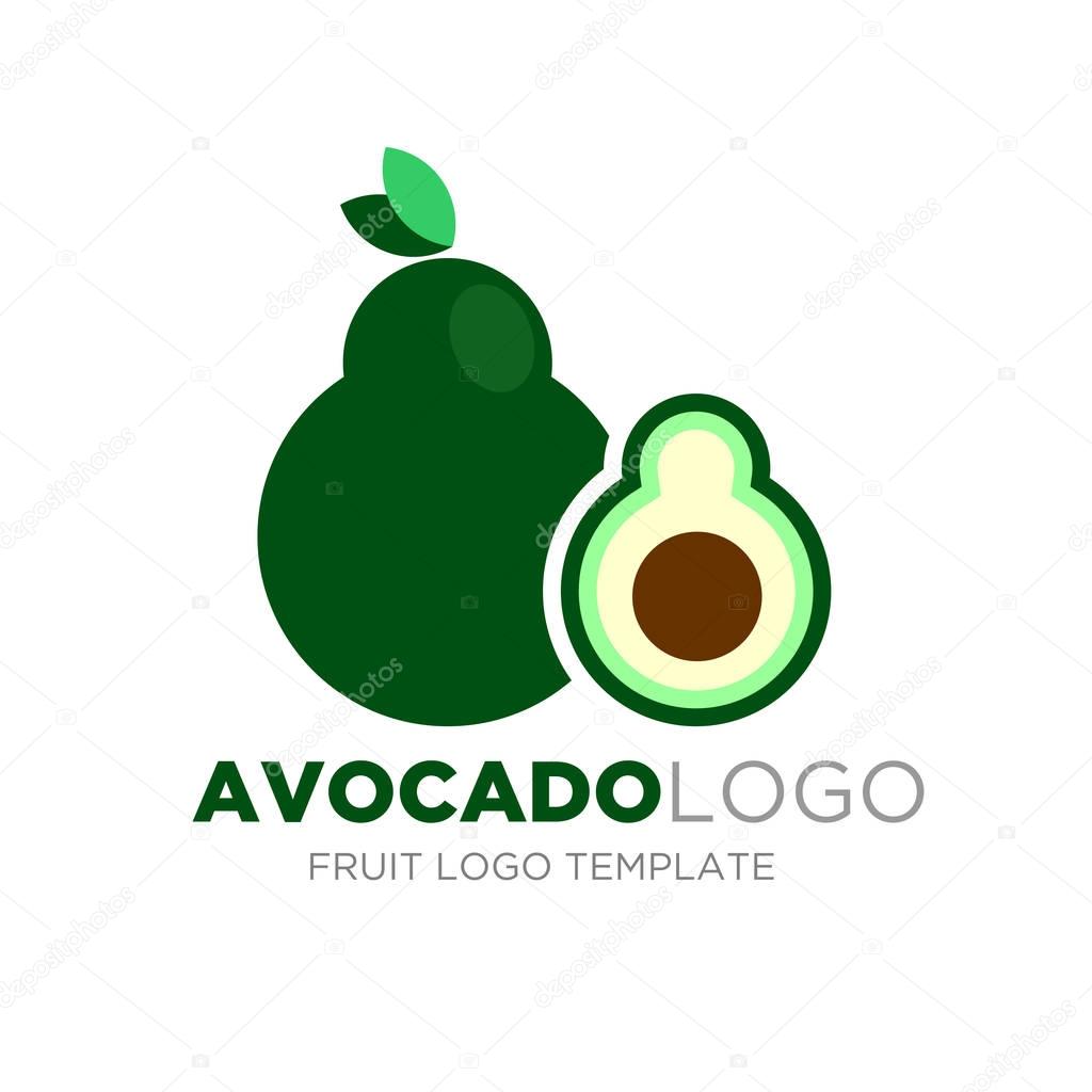 Avocado logo Vector Design. Fruit logo template you can use for product, Restaurant and food logo. Vector Illustration.