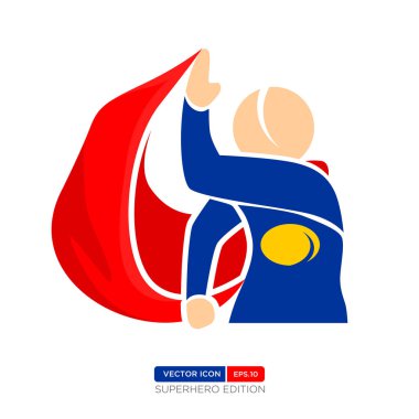 Süper kahraman siluet beyaz