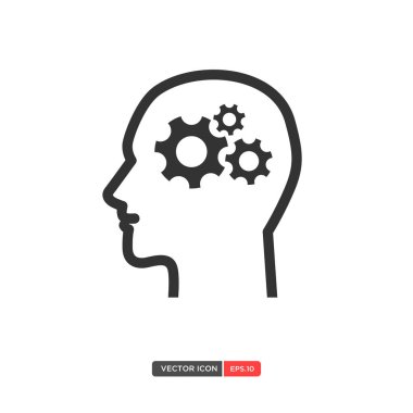 Gears'ı üzerinde beyin illüstrasyon