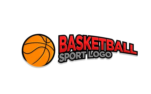 Pallacanestro icona del logo sportivo — Vettoriale Stock