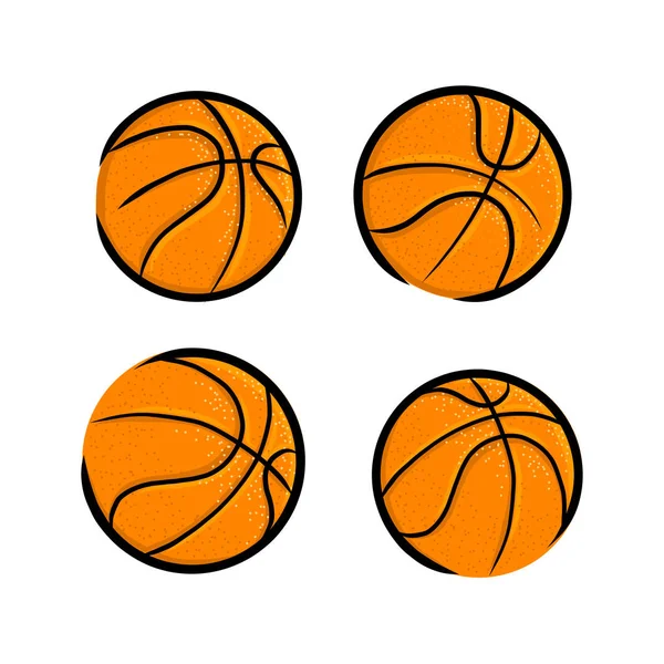 Icône logo sportif de basket-ball — Image vectorielle