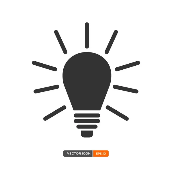 Lightbulb icon illustration — Stock Vector