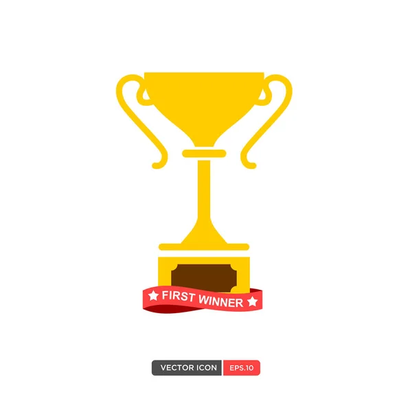Primer trofeo del ganador — Vector de stock