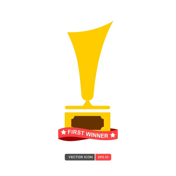 Premier trophée gagnant — Image vectorielle