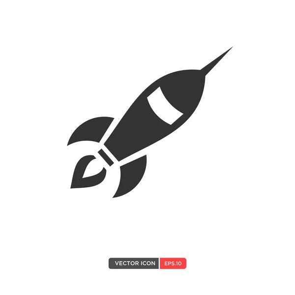 Rocket - black icon — Stock Vector