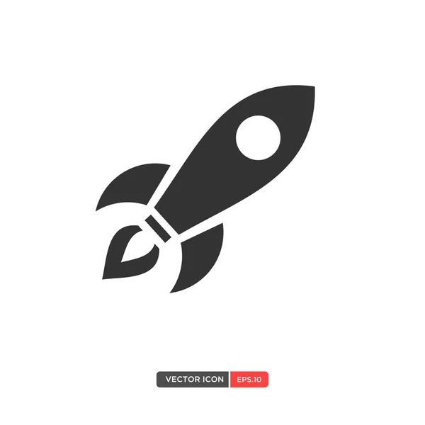 Rakéta - fekete ikon — Stock Vector