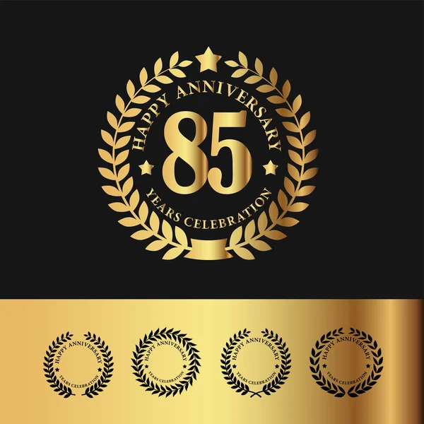 Golden Laurel grinalda 85 Aniversário —  Vetores de Stock