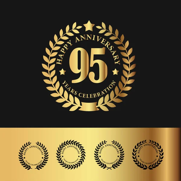 Couronne de laurier d'or 95 Anniversaire — Image vectorielle