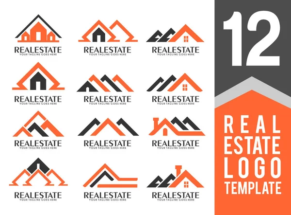 Real estate logos — Stock Vector