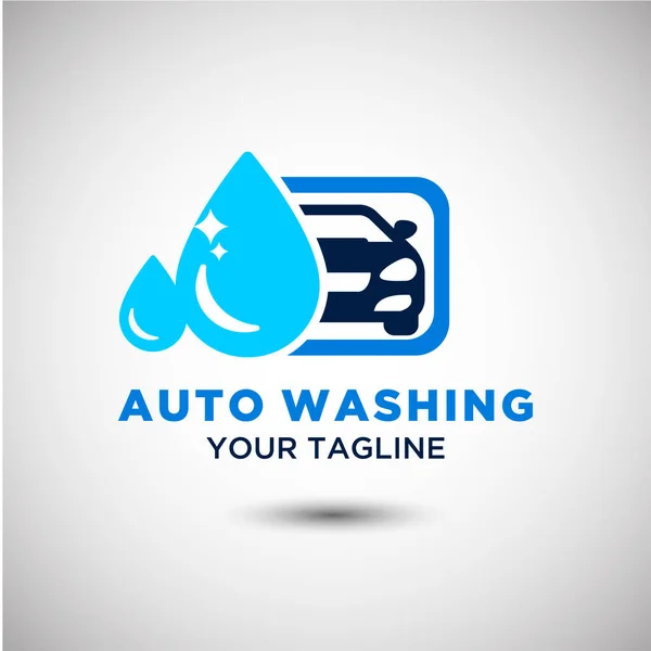 Auto Washing Logo — Stock Vector