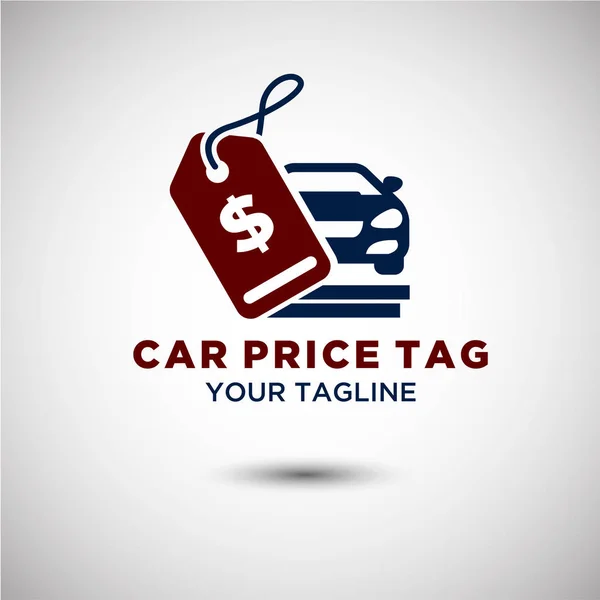 Price tag Car Logo — Stock Vector