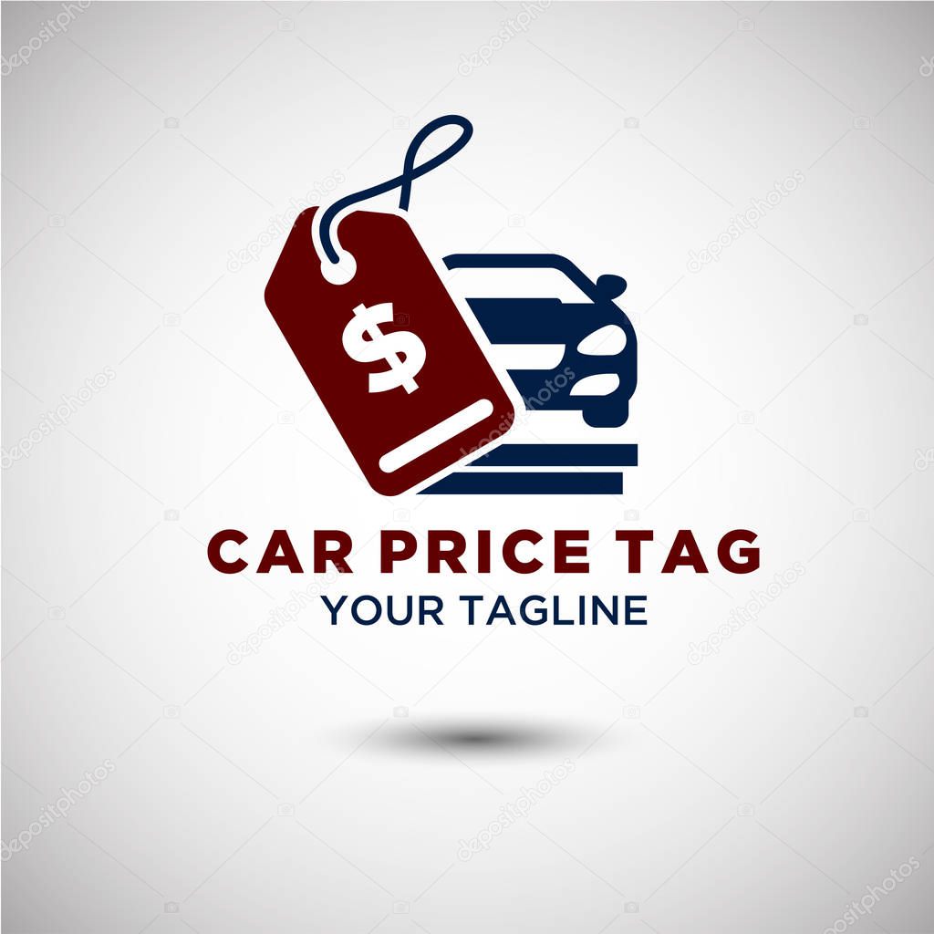 Price tag Car Logo Vector. Automotive and Transportation Logo template