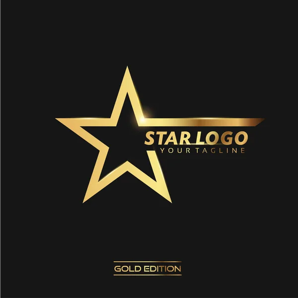 Logotipo estrela de ouro — Fotografia de Stock