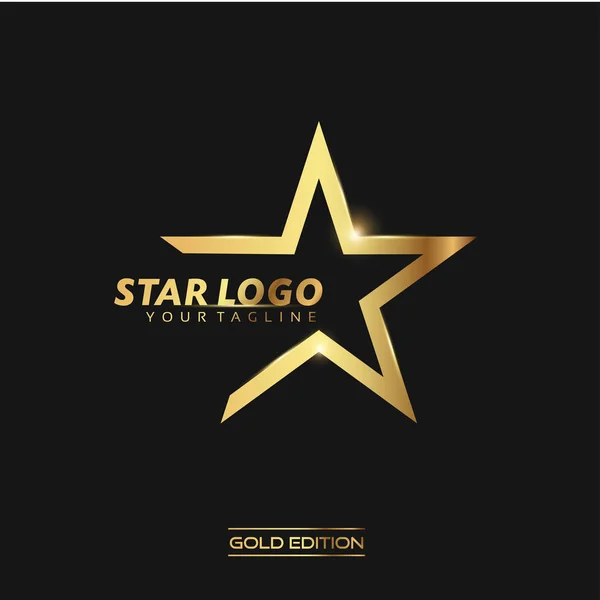 Gouden ster logo — Stockfoto