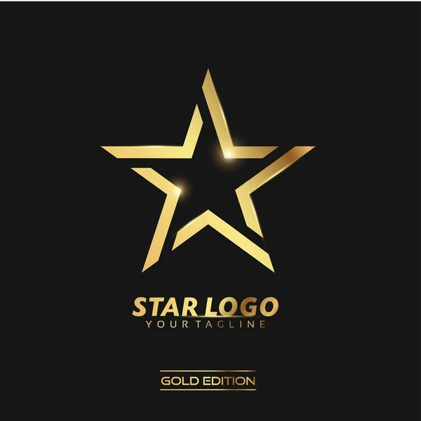 ゴールドの星ロゴ — ストック写真