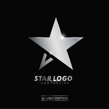 Silver Star Logo clipart