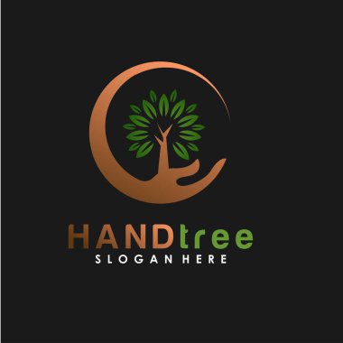 El ve ağaç Logo