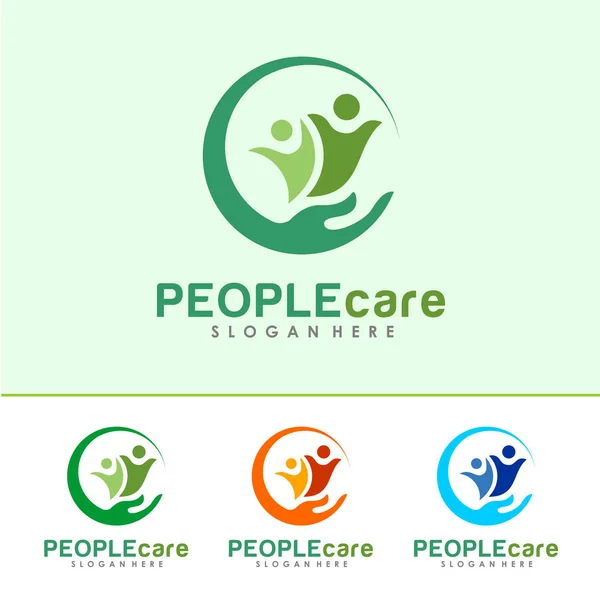 Logo Tangan dan Rakyat - Stok Vektor