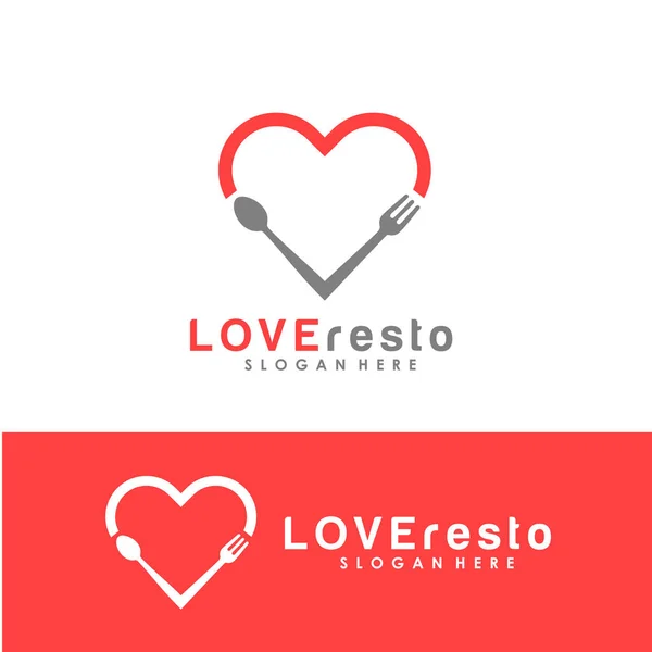 Love Resto Logo — Wektor stockowy