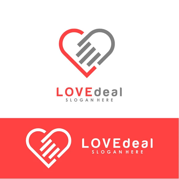 Logo Kesepakatan Cinta - Stok Vektor