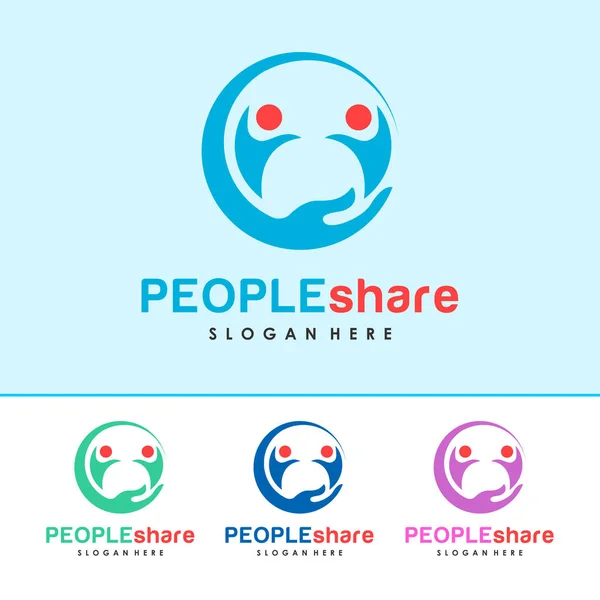 Логотип Hand and People — стоковый вектор