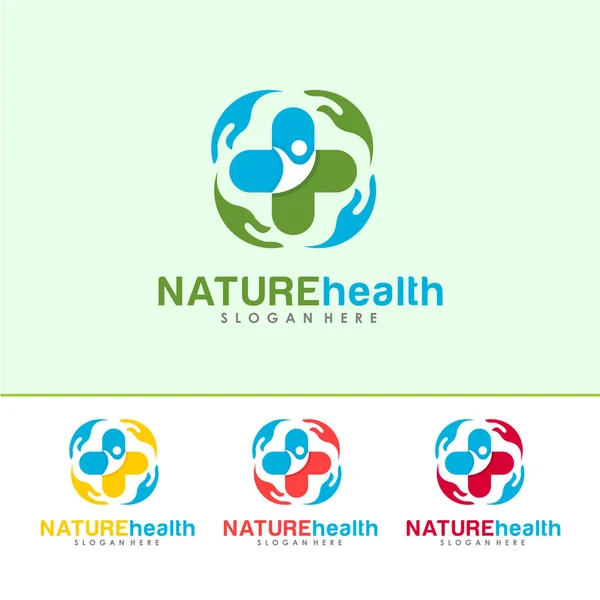 Nature Health logo — Stock Vector