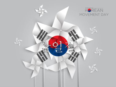 Korean Movement Day clipart