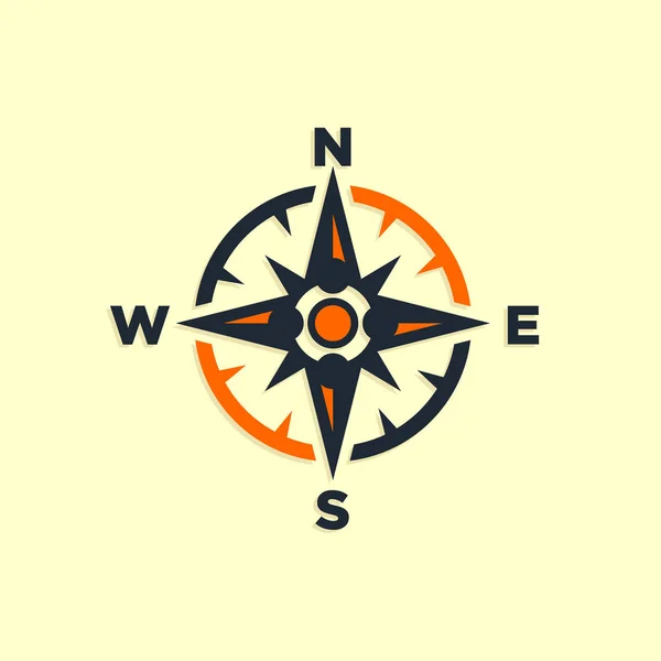Шаблон логотипа компаса — стоковый вектор