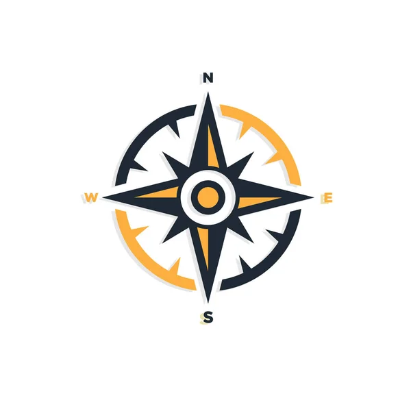 Templat logo kompas - Stok Vektor