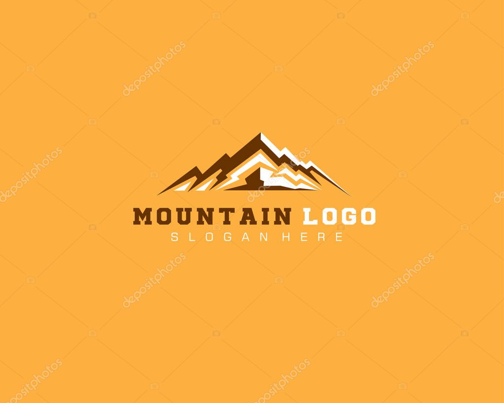Mountain Logo Vector Template for Outdoor company logo