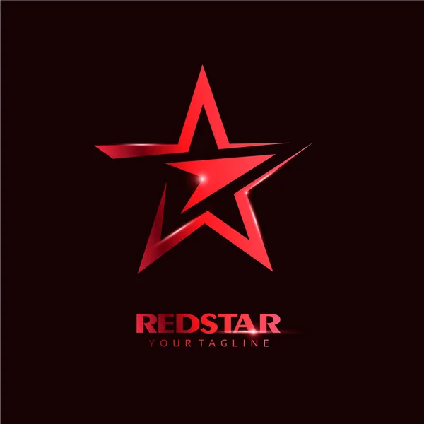 Logo estrella roja — Archivo Imágenes Vectoriales