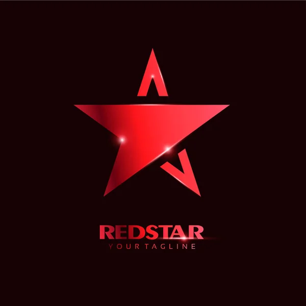 Logo bintang merah - Stok Vektor