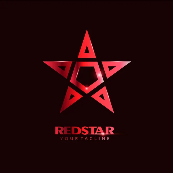 Κόκκινο αστέρι λογότυπο — Διανυσματικό Αρχείο