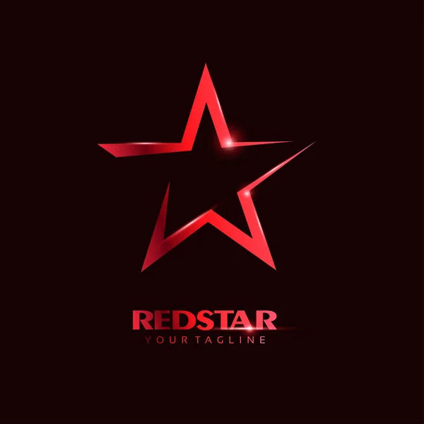 Logo estrella roja — Archivo Imágenes Vectoriales